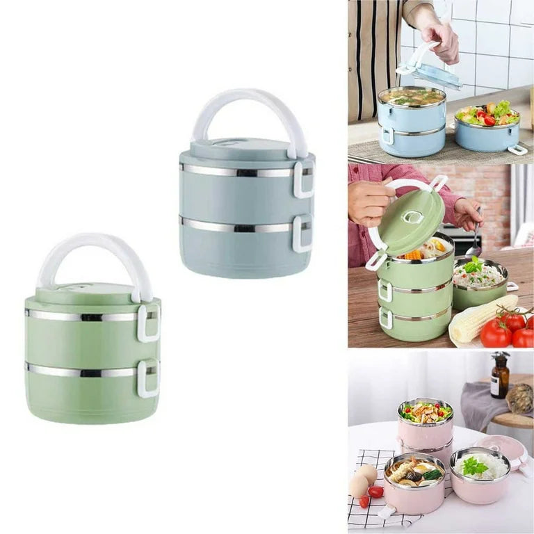 Best Imported 2 Layer Stainless Steel Vacuum Lunch Box Insulated Tiffin Bento Stainless Steel Tiffin Hot Box For office school.