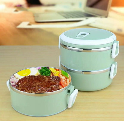 Best Imported 2 Layer Stainless Steel Vacuum Lunch Box Insulated Tiffin Bento Stainless Steel Tiffin Hot Box For office school.